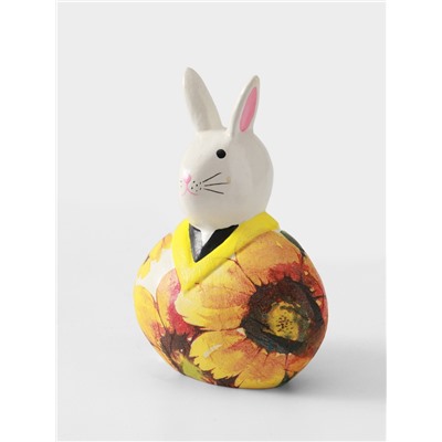 Сувенир «Кролик в халате», 10×6×12 см, дерево