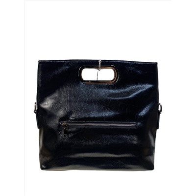 Женская сумка из натуральной кожи, цвет черный