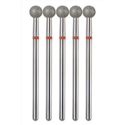 Manita Professional Фреза алмазная шар для аппаратного маникюра 856.104.001.048.050 ФАШ-5,0М, красная насечка, ø 5 мм, 5 шт. KRISTALLER, 1231186