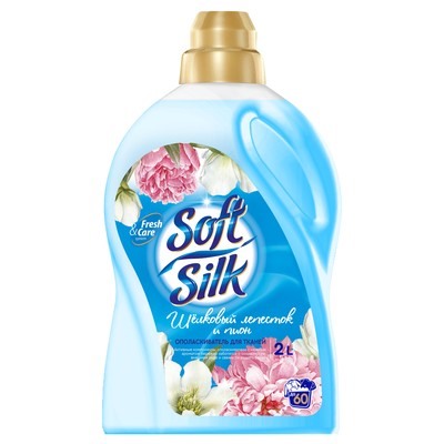 Ополаскиватель для тканей Шелковый лепесток и пион 2л синий