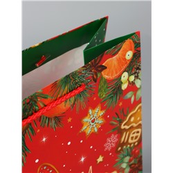 Пакет подарочный новогодний «С новым годом!», 26×32×12 см