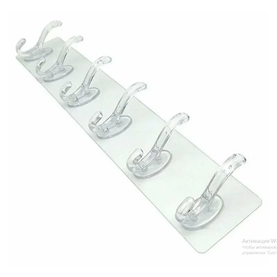 Прозрачные крючки одной лентой 6 штук