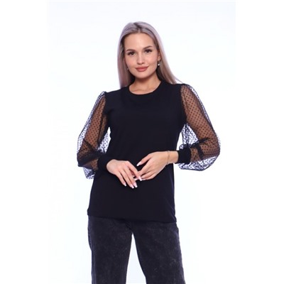 Футболка женская с длинным рукавом ФЖ071 (Черный)