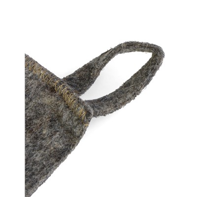 Набор для бани, 3 предмета: шапка, рукавица, коврик, серый, «Добропаровъ»