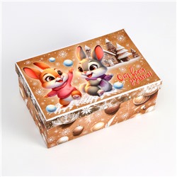 Набор подарочных новогодних коробок 10 в 1 «Зверята», 32.5×20×12.5 - 12×7×4 см