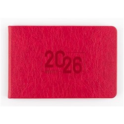 Планинг 2026 г. 160х105 мм 128 стр. "БЕРГАМО" красный 310106 Alpha-Trend