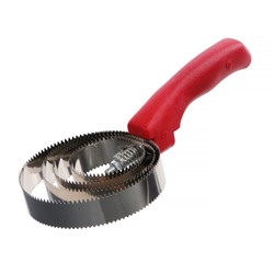Щётка для ухода за шерстью, зубчатая, металл, красная