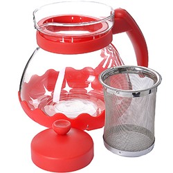 26173-1 Заварочный чайник КРАСНЫЙ стекло 0,7л сито MB(х36)
