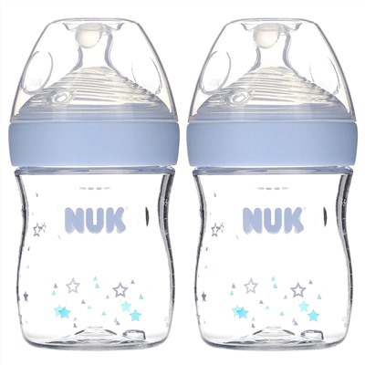 NUK, Simply Natural, Bottles, 0+ Months, Slow, 2 Pack, 5 oz (150 ml) Each