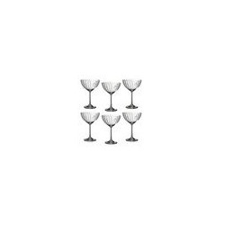 Набор бокалов 340мл для вина шампанского(коктейля) из 6шт высота 18см WATERFALL