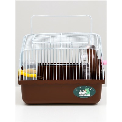 Клетка для грызунов «Пижон», 23×17×17 см, коричневая