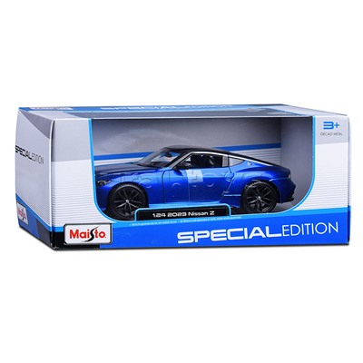 Машинка die-cast 2023 Nissan Z, 1:24, синяя, открывающиеся двери