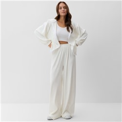 Костюм женский (толстовка, брюки) KAFTAN Plushy, размер 48-50, белый