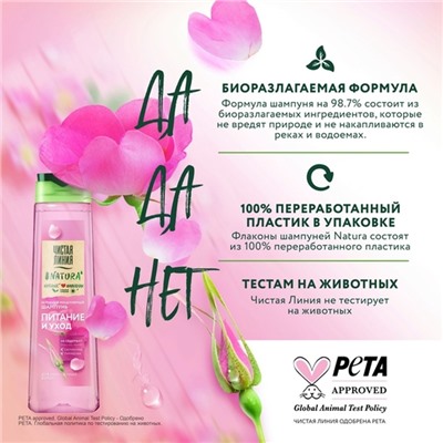 Шампунь для окрашенных волос мицеллярный Чистая линия «питание и уход», 400 мл