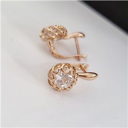 Серьги коллекция "Xuping" покрытие позолота, вставка: фианиты, Х000441466, арт.001.206