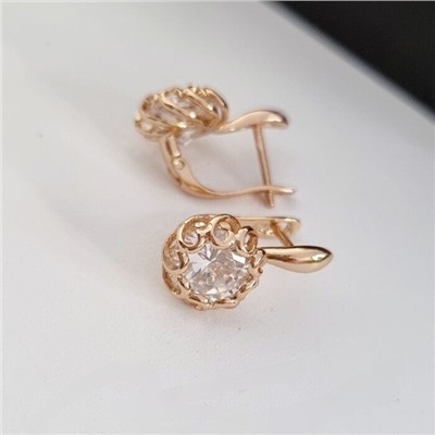 Серьги коллекция "Xuping" покрытие позолота, вставка: фианиты, Х000441466, арт.001.206