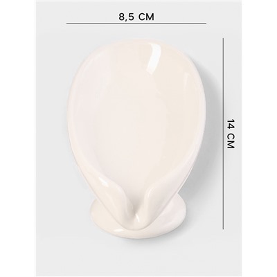 Мыльница Essence, керамика, белая