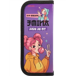 Пенал 1-секц, средний ДЕВОЧКА АНИМЕ - 3 (ПН-2404) 190х90, ламинированный картон