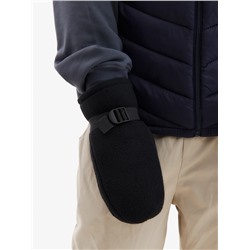 Варежки флисовые зимние мужские, размер 25 см, чёрные