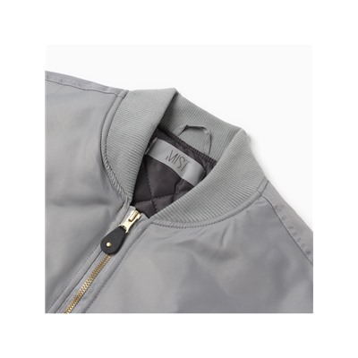 Бомбер мужской на молнии MIST, размер 46, серый