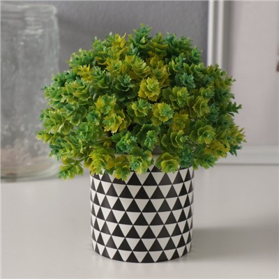 Вазон керамика «Чёрные треугольники» 200 мл 7.3×7.3×7.3 см