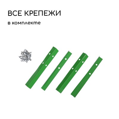 Грядка оцинкованная, 195×100×15 см, зелёная, Greengo