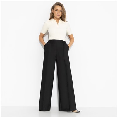 Брюки с деликатным блеском, Минимализм с акцентами (чёрные)