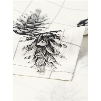 Набор салфеток сервировочных на стол «Этель» Christmas, 4 шт., белые, с декоративными кольцами, 45×45 см