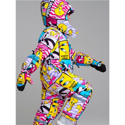 Варежки текстильные для девочек