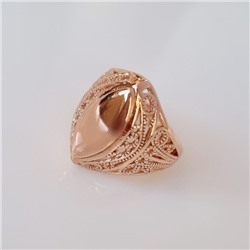 Кольцо 19 р ювелирная бижутерия коллекция "Дубай", покрытие позолота, арт.314.850-19