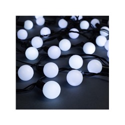 Гирлянда «Нить» 10 м с насадками «Шарики 2.5 см», IP44, тёмная нить, 100 LED, свечение белое, 8 режимов, 220 В