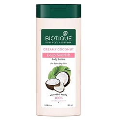 Biotique Creamy Coconut Lotion / Биотик Кокосовый лосьон для тела 180 мл