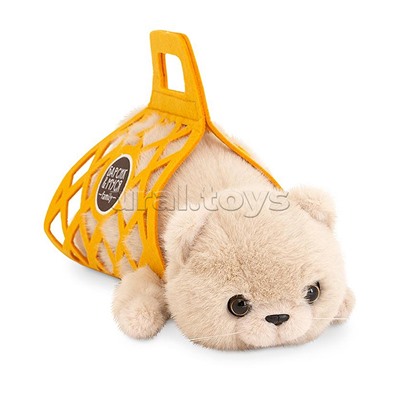 Кот Барсик в сумке бежевый 35