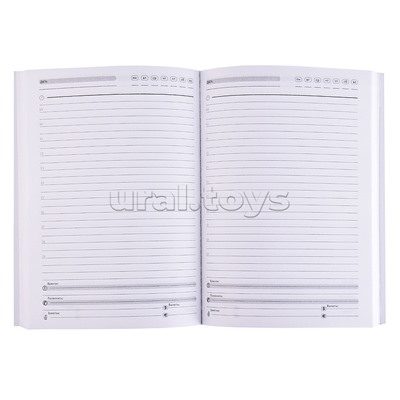 Ежедневник недатированный А5 128л. "Мяч на газоне" 7БЦ,софт-тач, лам,