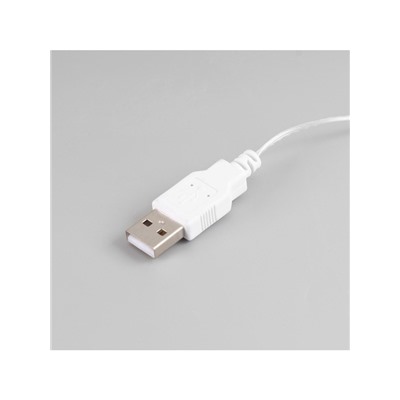 Гирлянда «Занавес» 2.8×3 м роса на крючках, IP20, серебристая нить, 300 LED, свечение белое, мерцание, USB