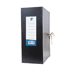 Короб архивный бумвинил 120мм с завязками разборный черный ВА91120KL LITE