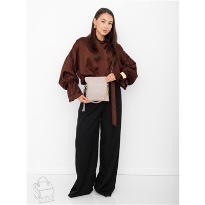 Сумка женская кожаная 6010-2L apricot rice Polina&Eiterou  в Новосибирске