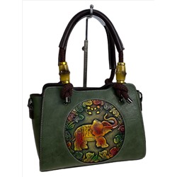 Женская сумка из искусственной кожи, цвет зеленый