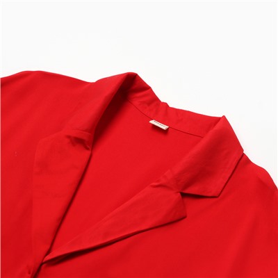 Костюм женский (рубашка, брюки) MINAKU: Casual Collection, размер 40, красный