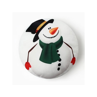 Подушка декоративная новогодняя «Этель. Снеговичок» 32×32 см