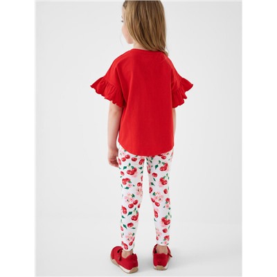 Комплект трикотажный для девочек: туника, брюки (легинсы)