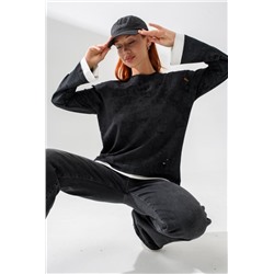 7489W лонгслив женский (Винтаж черный)