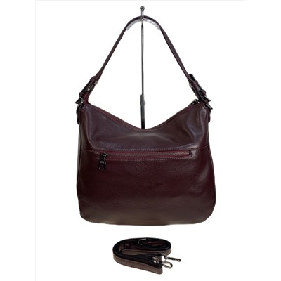 Женская сумка из натуральной кожи, цвет бордовый