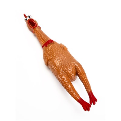 Игрушка для собак «Задумчивая курица», 28 см, пищащая, цвет МИКС