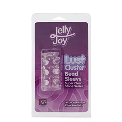 Прозрачная насадка на пенис с шипами и бугорками JELLY JOY LUST CLUSTER CLEAR