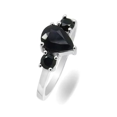 Кольцо из серебра сапфир корунд, Абигель