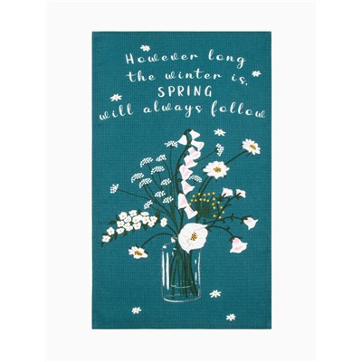 Набор кухонных полотенец «Доляна» Hello spring, 35×60 см -4 шт., 100% хлопок, вафля 160 г/м²