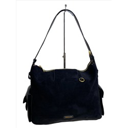 Женская сумка из искусственной замши, цвет черный