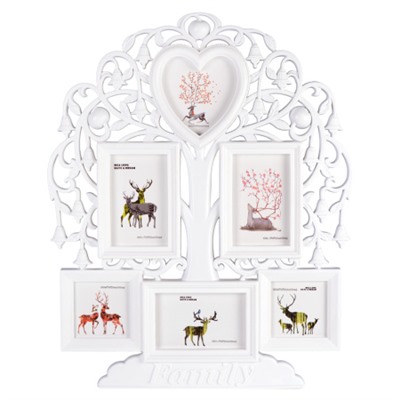 Фоторамка коллаж Дерево 43х54 см / WK04 /уп 18/ 6 фото белая