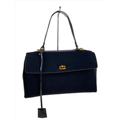 Женская сумка из искусственной кожи и замши, цвет черный